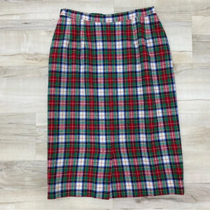 100% Pure Virgin Wool Vintage Pendleton Tartan Plaid Skirt – Size 8